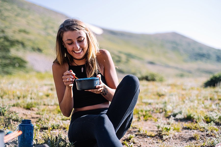 Eating during hike