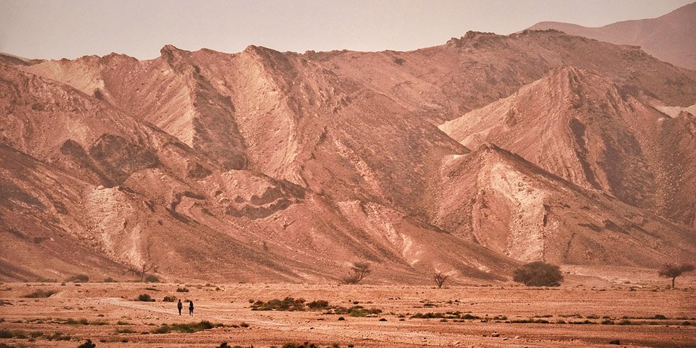 Hiking in the desert