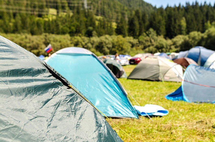 tents at a campsite