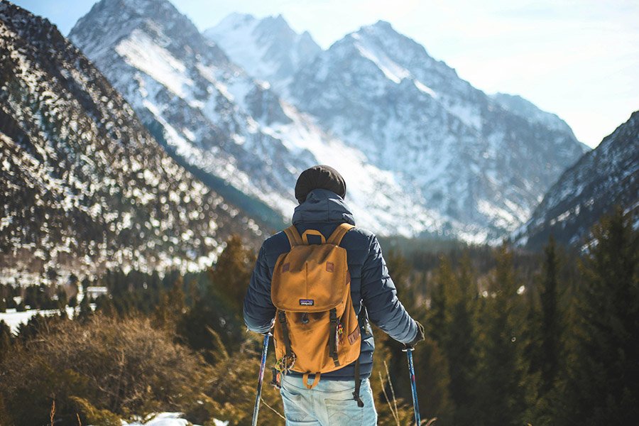 Hiking in the mountains