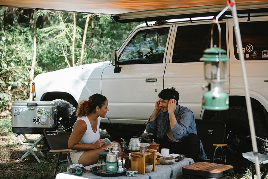 car camping lunch