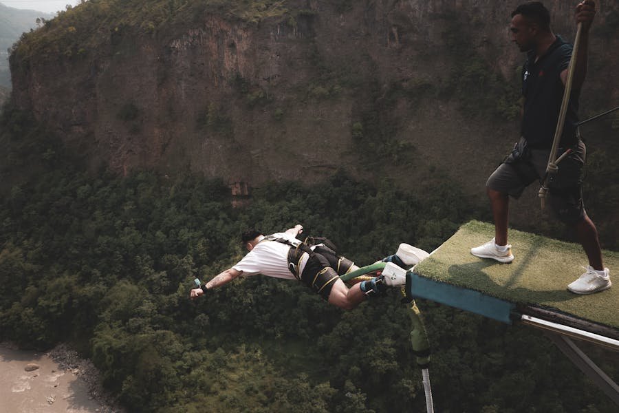 Jumping from a platform