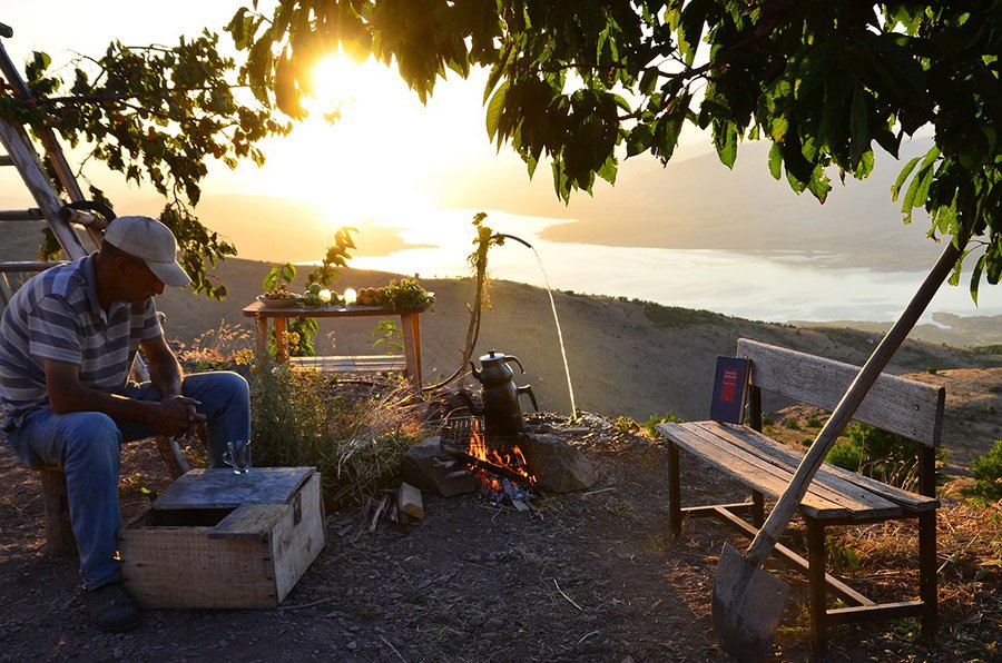 Morning at the campsite