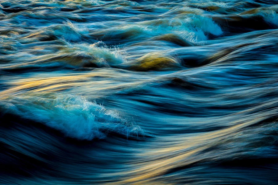 kayaking upstream - reading the water