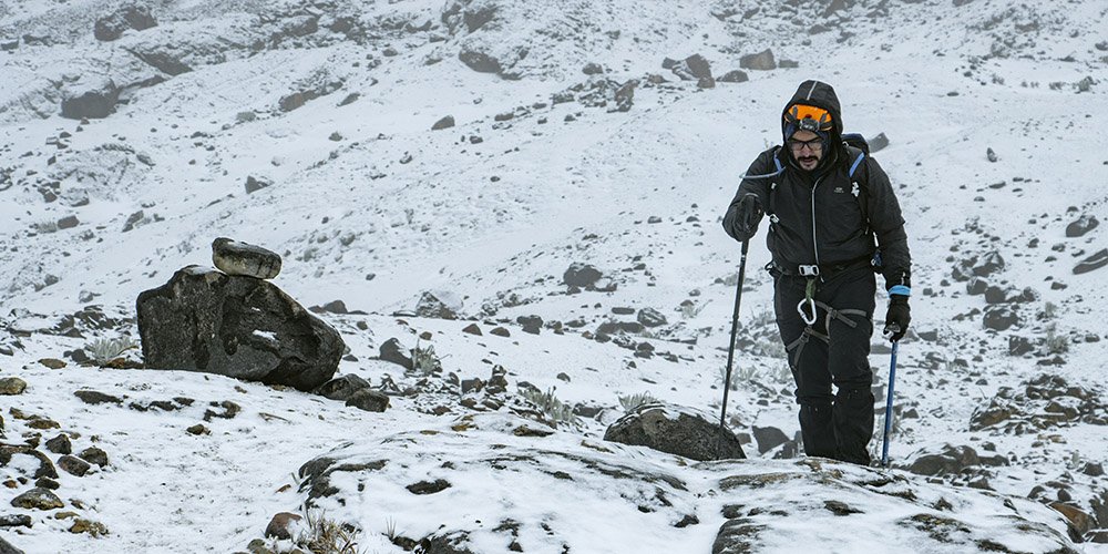 Hiking with poles