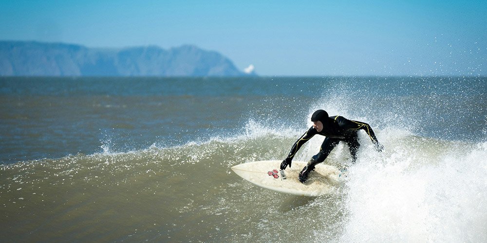 Winter surfing